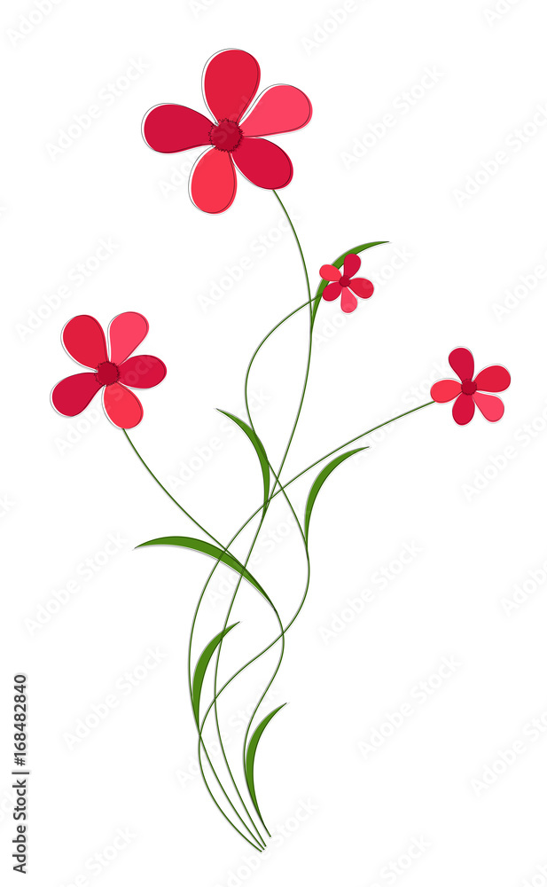Naklejka premium Flowers Vector Illustration