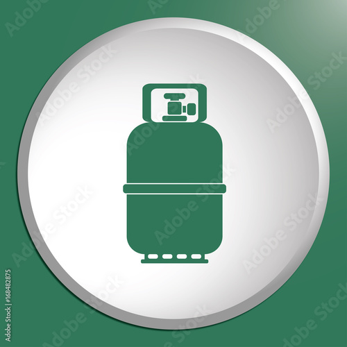 Camping gas bottle icon. Flat icon isolated