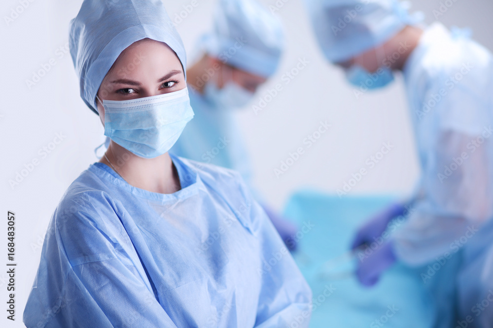 Team surgeon at work in operating room Team surgeon at work in operating room