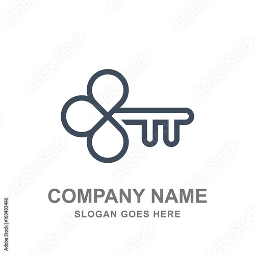 Key Lock Ornament Logo