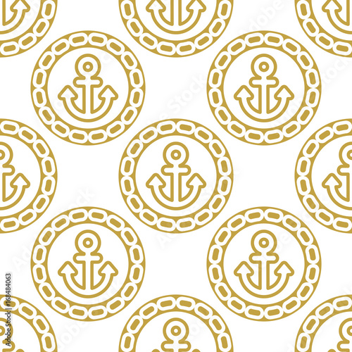 Seamless pattern with anchors. Ongoing backgrounds of marine theme. © Tatiana_K