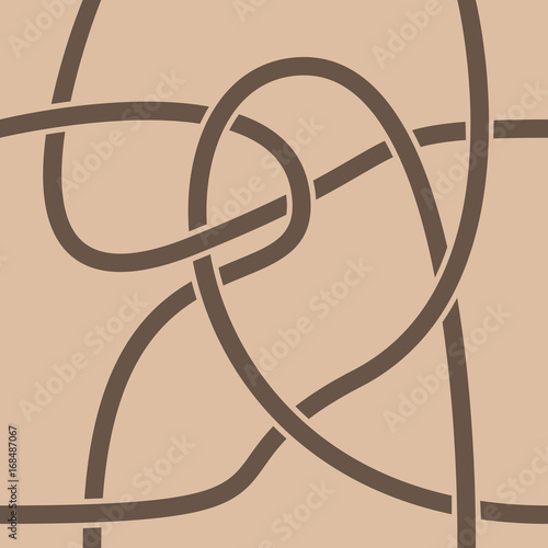 Brown geometric seamless background with curves