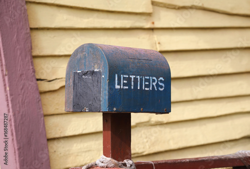 Old rusty letter box photo