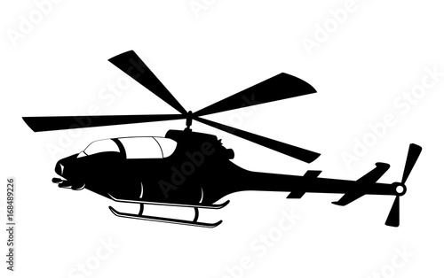 Fototapeta Naklejka Na Ścianę i Meble -  Helicopter Shape silhouette 