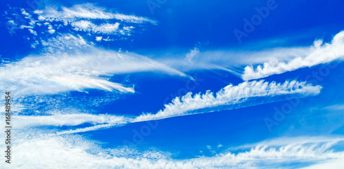 Background of blue sky and beautiful sky on summer, Summer with blue sky and cloudy, Beautiful blue sky and white clouds on summer season