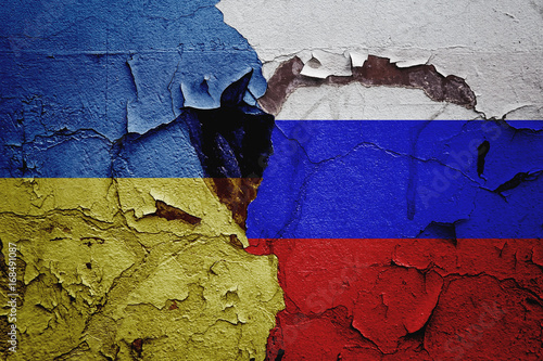 Russia and Ukraine, mutual relations between countries, abstract background of relations.