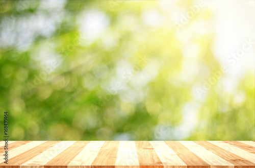 wooden with nature background