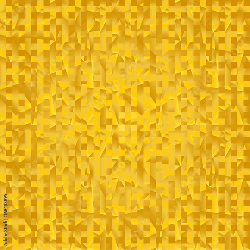 Abstract geometric seamless pattern  golden foil  kaleidoscope. Vector illustration.