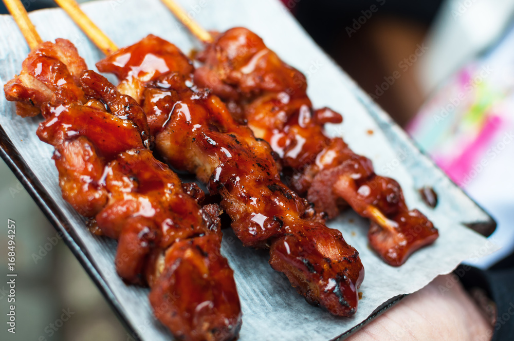barbecued chicken(yakitori)(Spot focus) barbecued chicken(yakitori)(Spot focus)