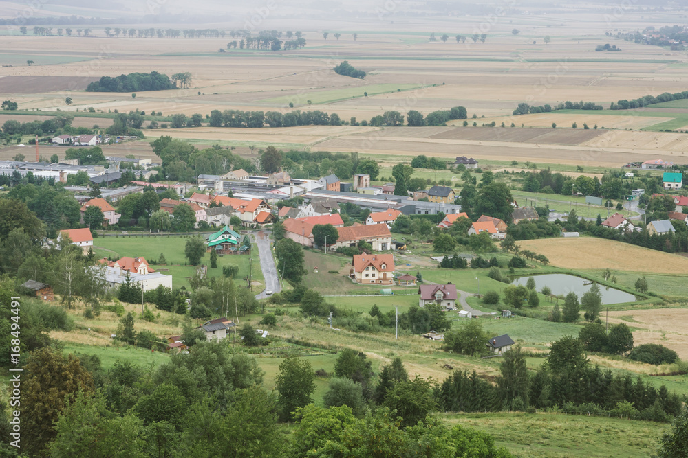 Village in Poland, Europe seen from above. Village in Poland, Europe seen from above.