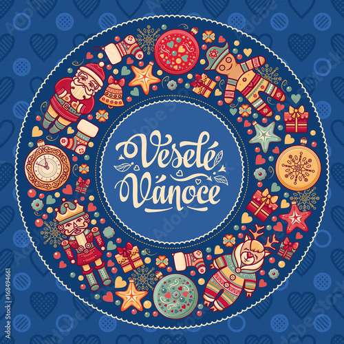 Vesele vanoce -  greeting cards. Xmas in the Czech Republic. 
