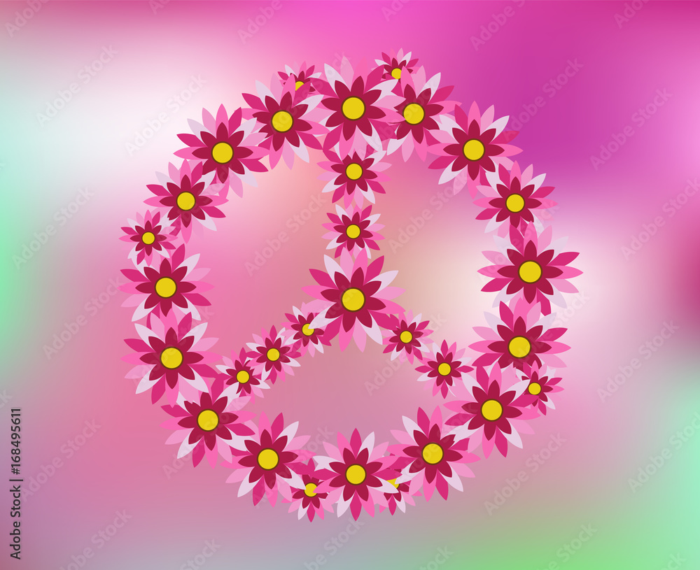 Peace flower symbol