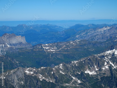 Alpine mountains range landscape from Aiguille du Midi © Jakub Korczyk