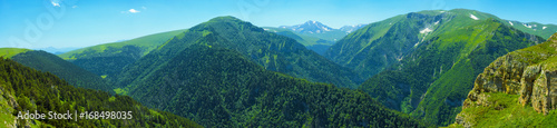Mountain panorama in clear weather