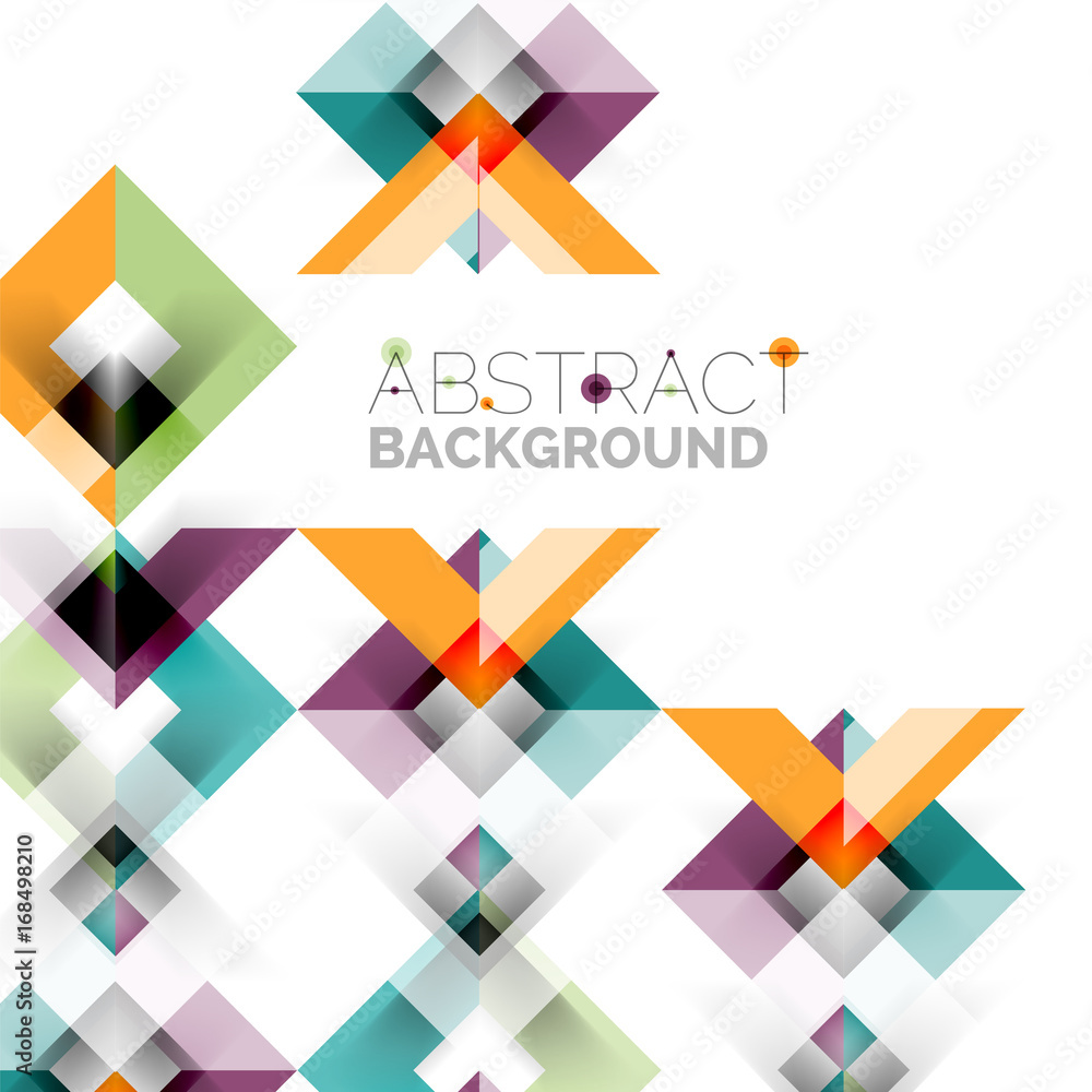 Modern square geometric pattern design on white Modern square geometric pattern design on white