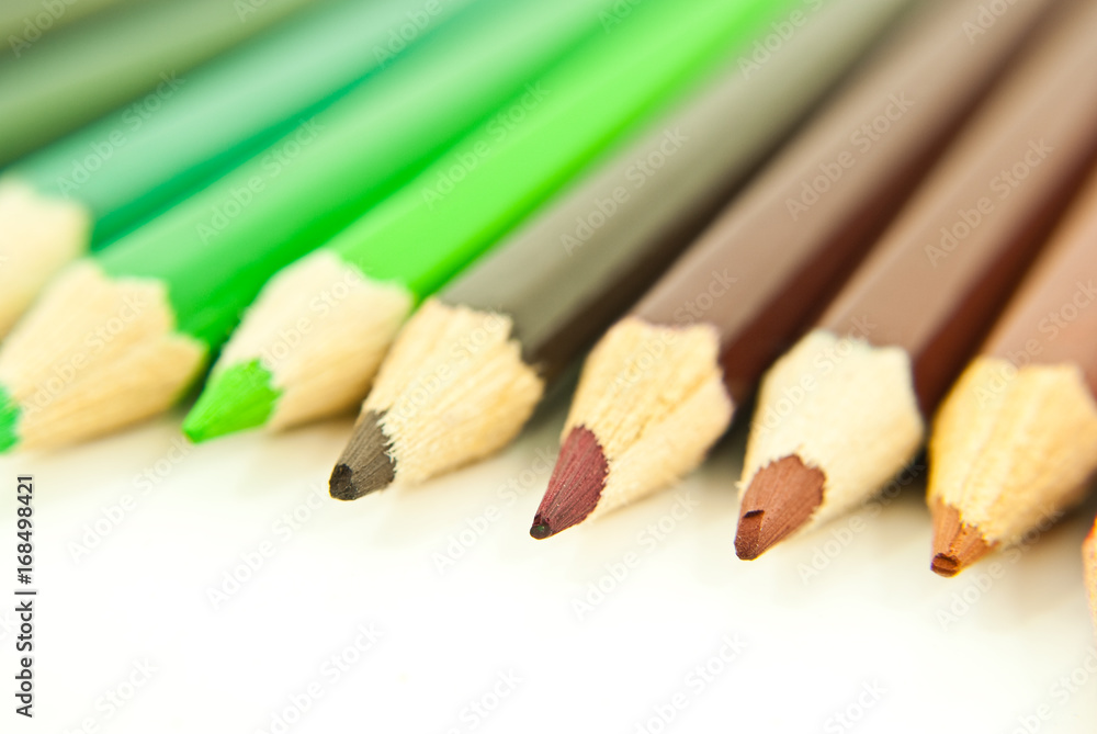 Obraz premium Colorful pencil isolated on the white background.