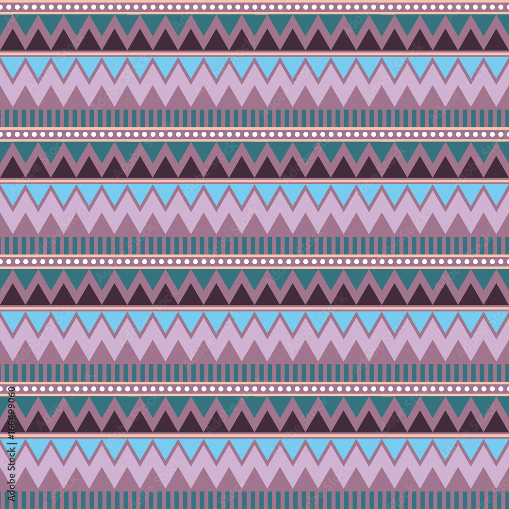 Abstract geometric seamless pattern. Aztec style with triangle and line tribal Navajo pattern. beige blue brown lilac purple geometric print, ethnic hipster backdrop. Vector Abstract geometric seamless pattern. Aztec style with triangle and line tribal Navajo pattern. beige blue brown lilac purple geometric print, ethnic hipster backdrop. Vector