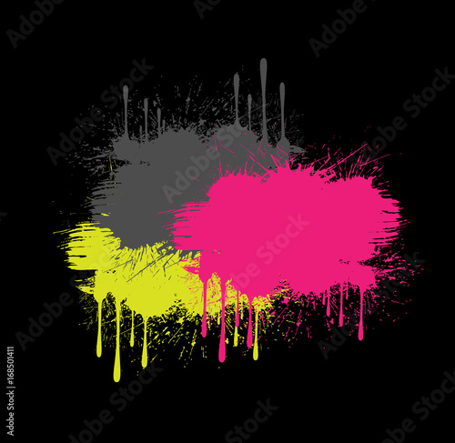 Grunge Colorful Splash Banner Vector
