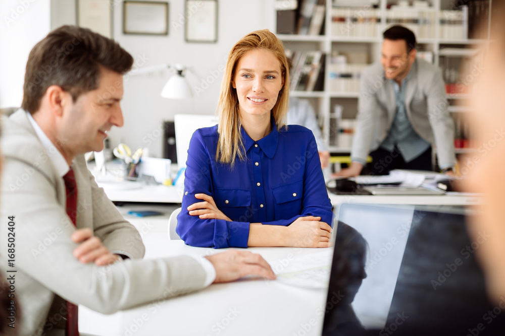Obraz premium Successful businesswoman in company