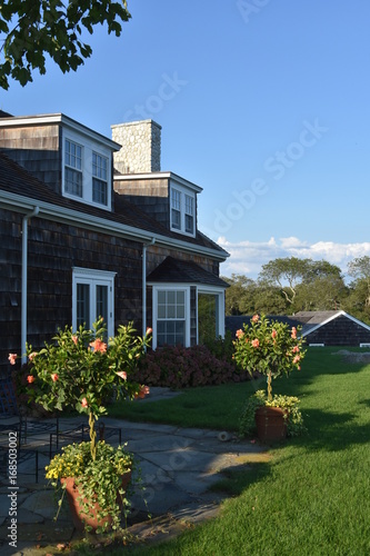 Views of summer house on Fishers Island, New York, in Long Island Sound photo