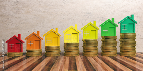 Foto Energy efficiency and save money concept. 3d illustration