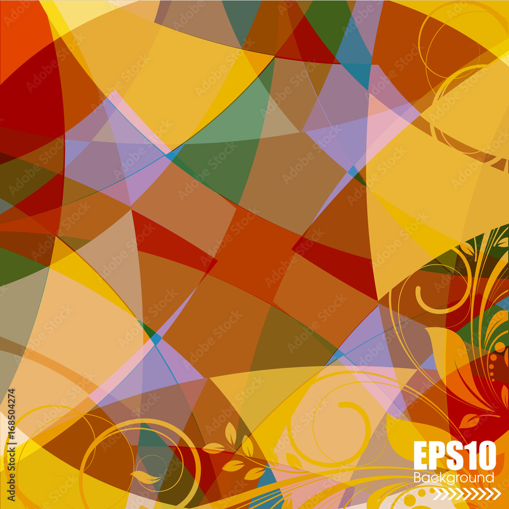 Fototapeta premium Colorful Abstract Floral Design Background