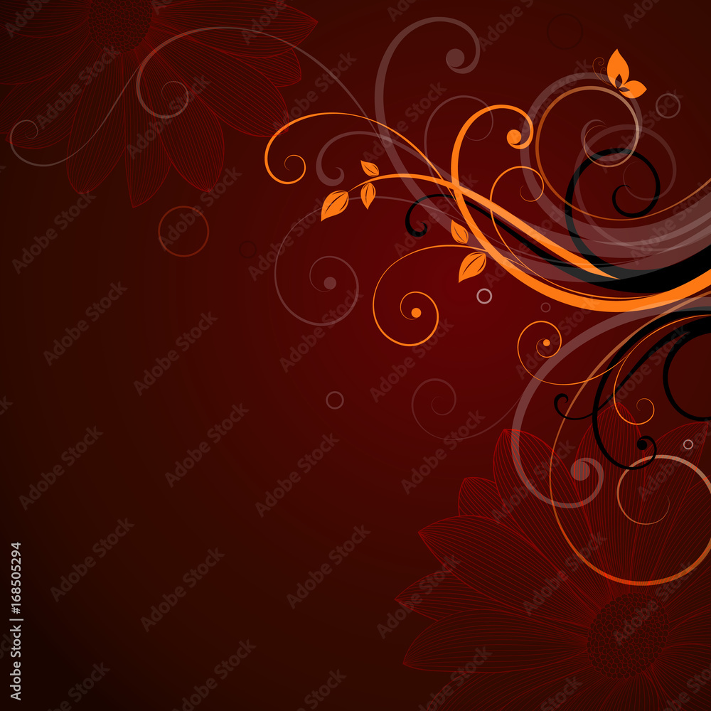 Abstract floral background with butterflies. Element for design. Abstract floral background with butterflies. Element for design.