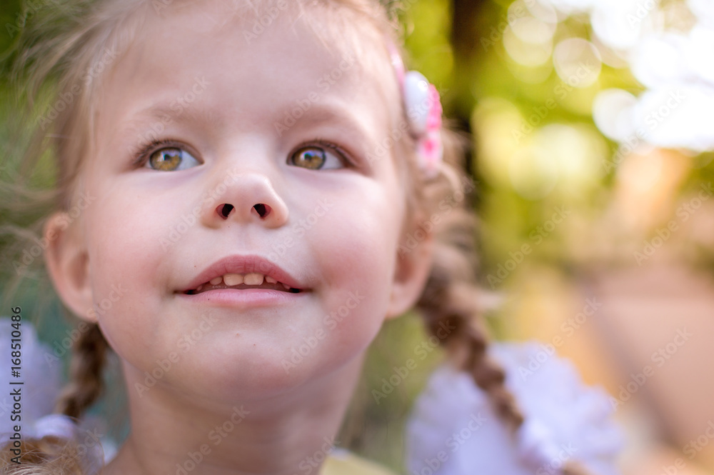Portrait of a beautiful liitle girl close-up Portrait of a beautiful liitle girl close-up