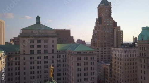 descending in front of Brooklyn's Borough Hall photo