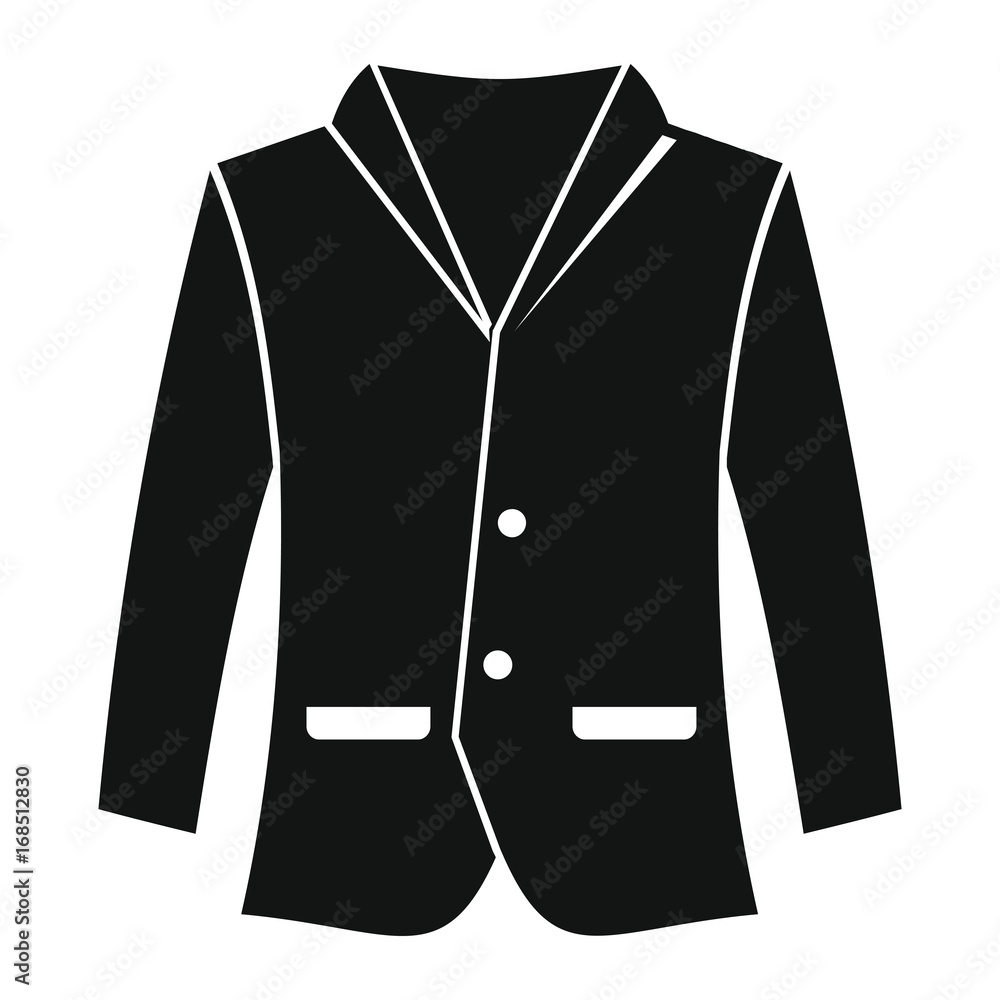 Man jacket in black simple silhouette style icons vector illustration for design and web Man jacket in black simple silhouette style icons vector illustration for design and web
