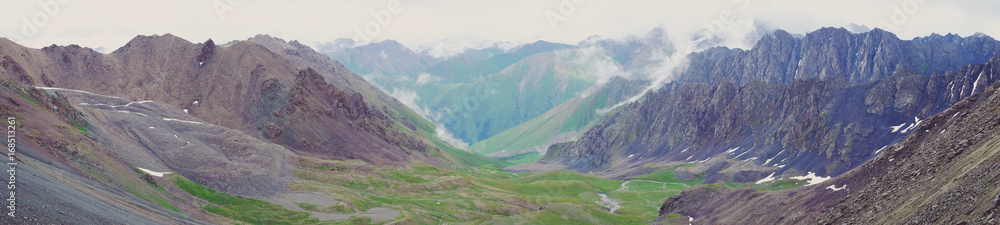 Mountain valley panorama