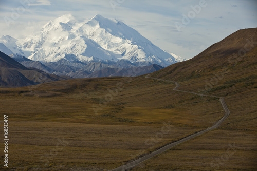 Road passing through mountain range