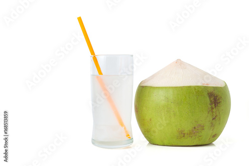 fresh coconut water with coconut