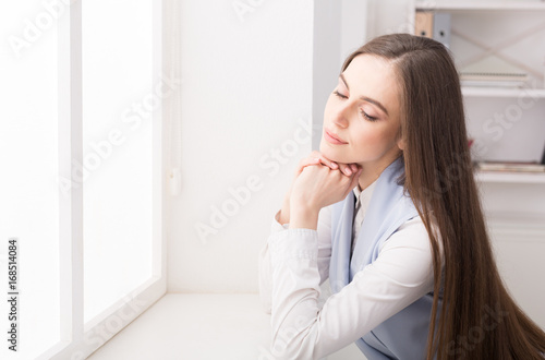 Business woman thinking about successful strategy