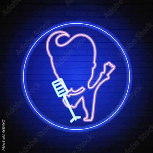 Karaoke neon sign.