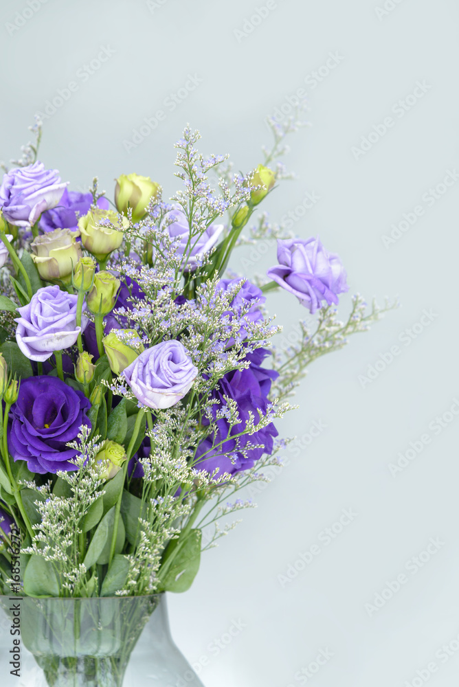 Obraz premium bouquet of flower on light grey background