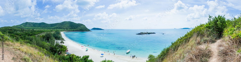 Obraz premium Samaesarn Island, panorama, Chonburi in Thailand, Koh Samaesarn, The Beach