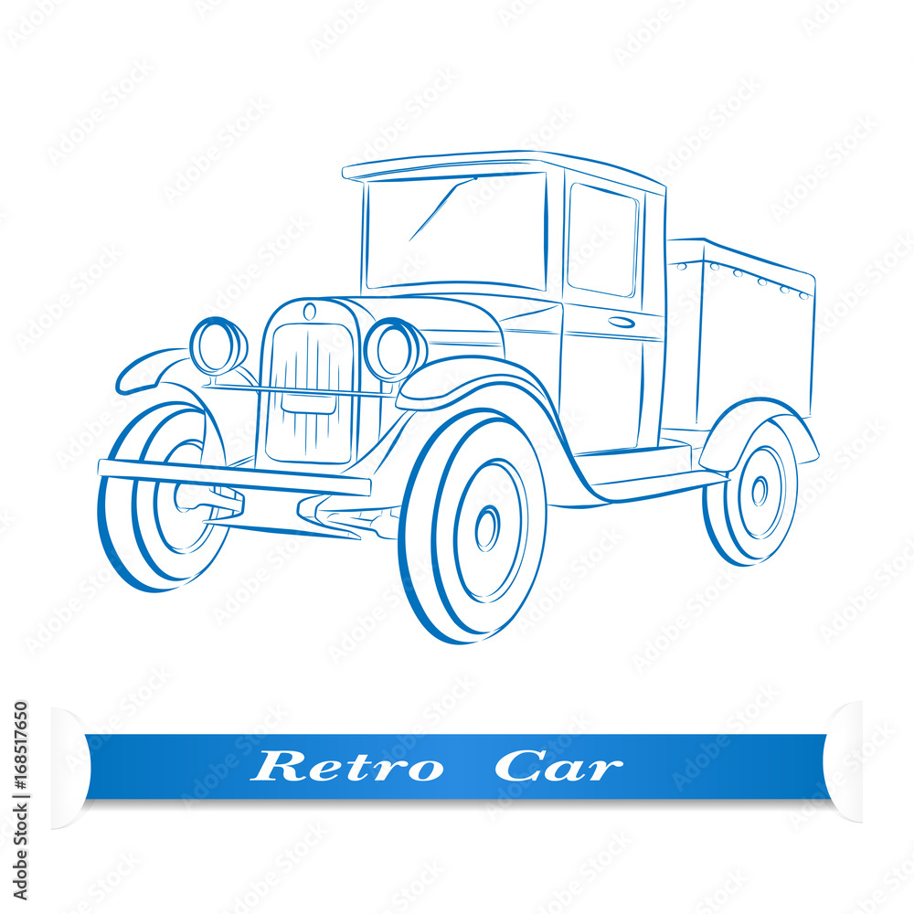 Sketch of the old car