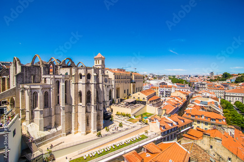 Fotografi 10 July 2017 - Lisbon, Portugal. Carmo church in Lisbon, Portugal