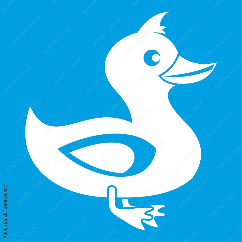 Obraz premium Black duck icon white