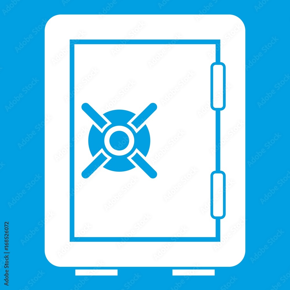 Safety deposit box icon white Safety deposit box icon white