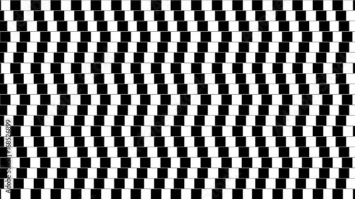 Abstract optical illusion twisted geometric shape
