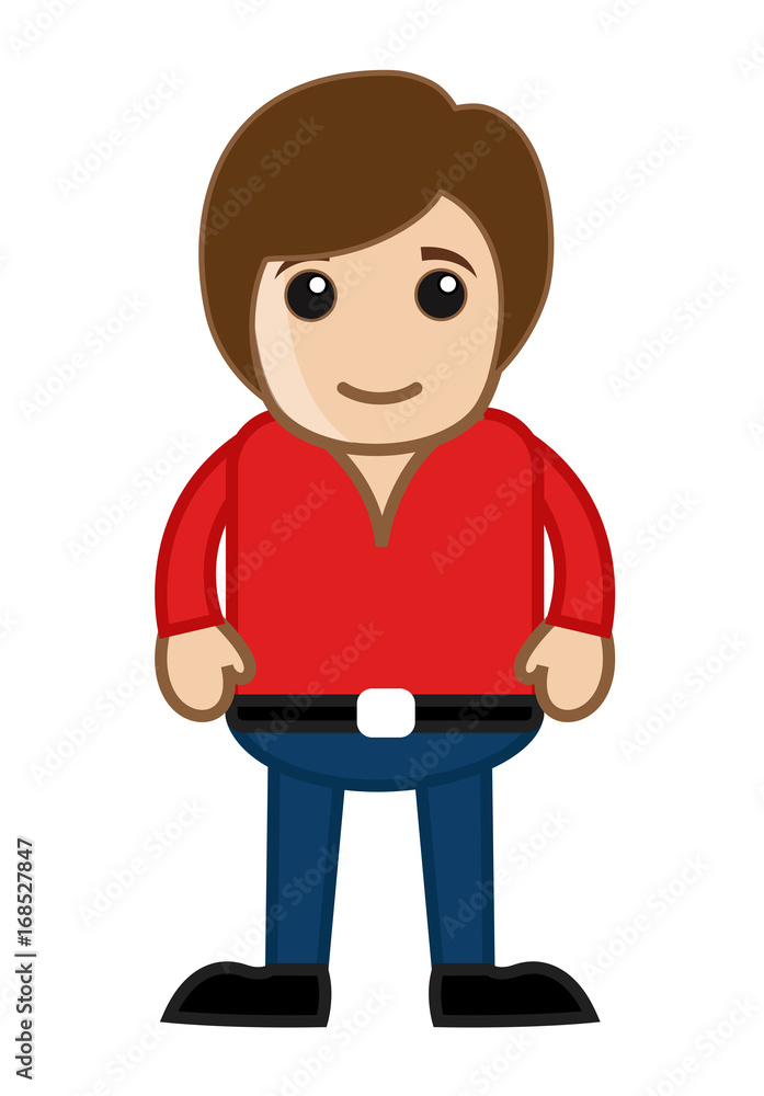 Smart Cartoon Boy Character Stock Vector | Adobe Stock