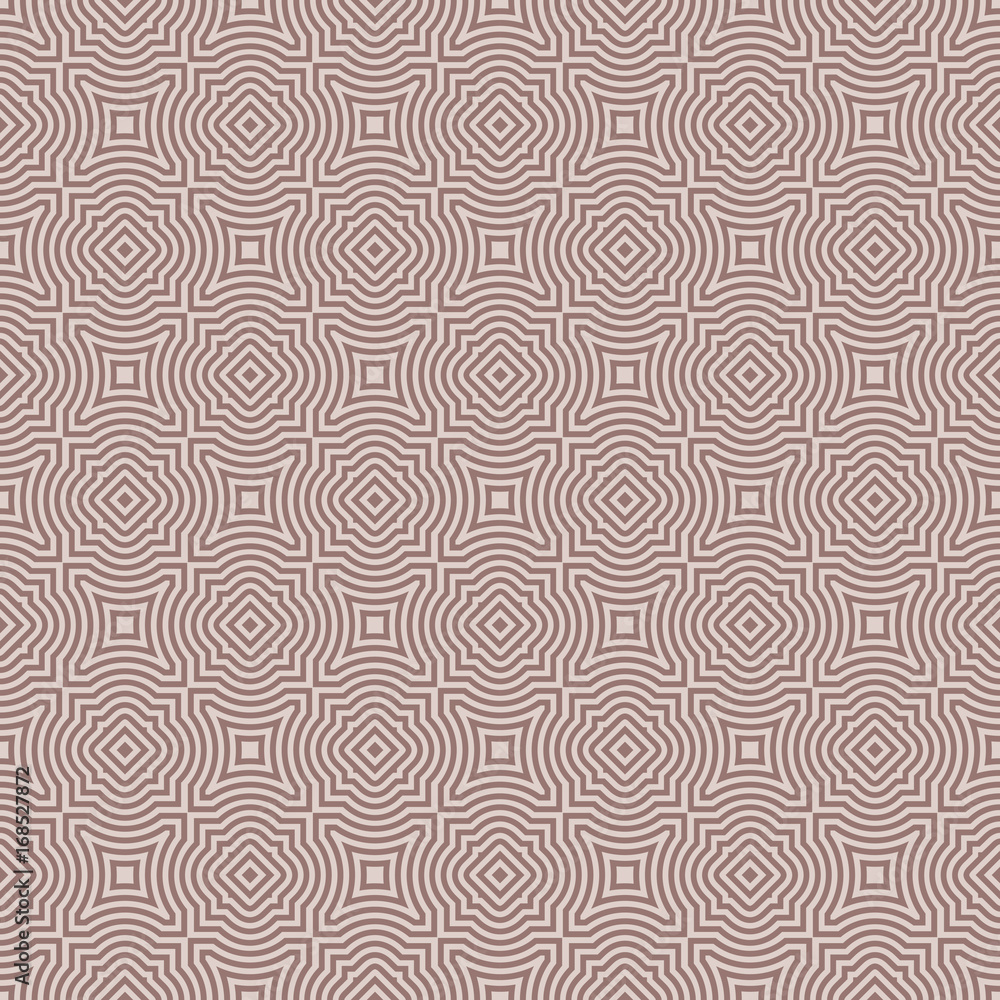 Geometric brown seamless pattern as background
