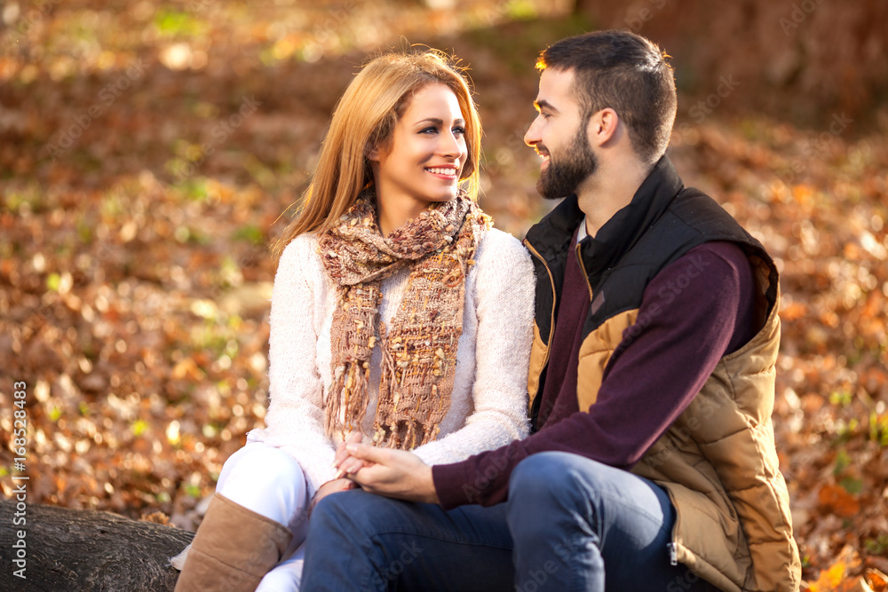 Portrait of a happy young couple enjoying a day in the park together Portrait of a happy young couple enjoying a day in the park together