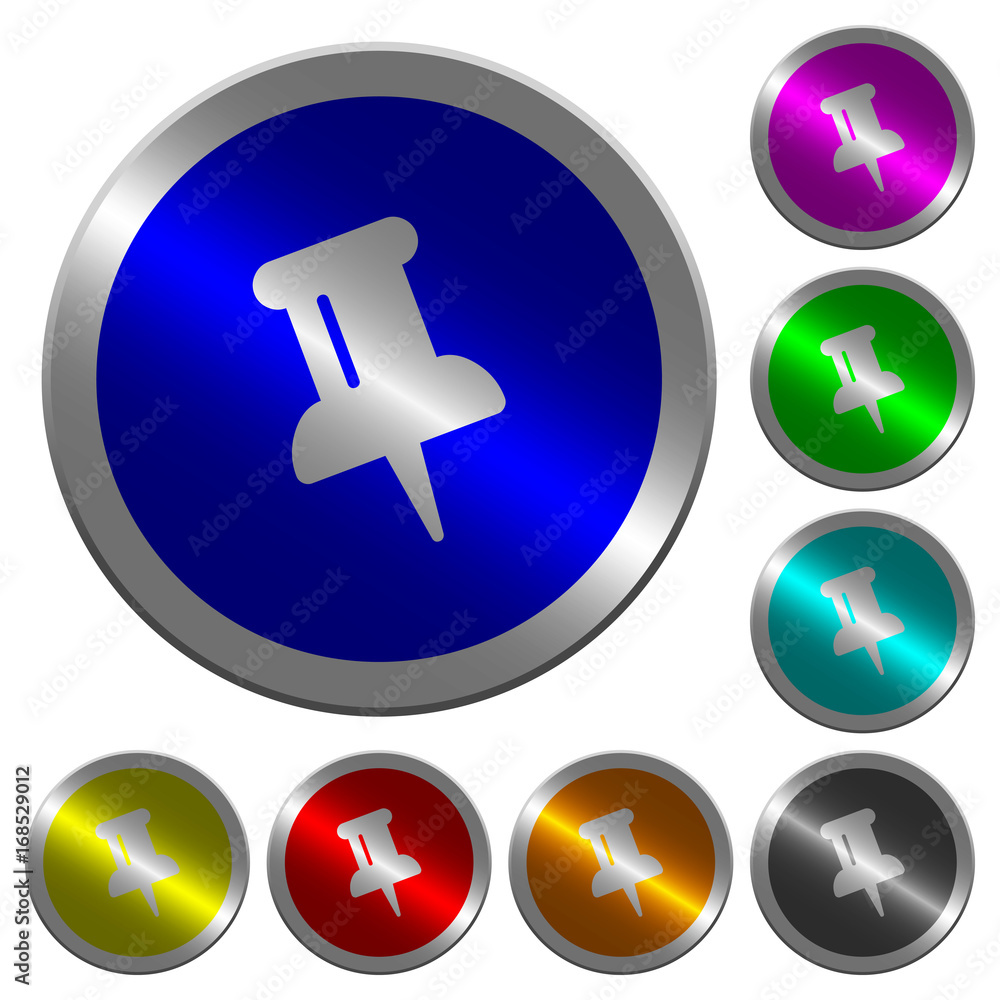 Push pin luminous coin-like round color buttons Push pin luminous coin-like round color buttons