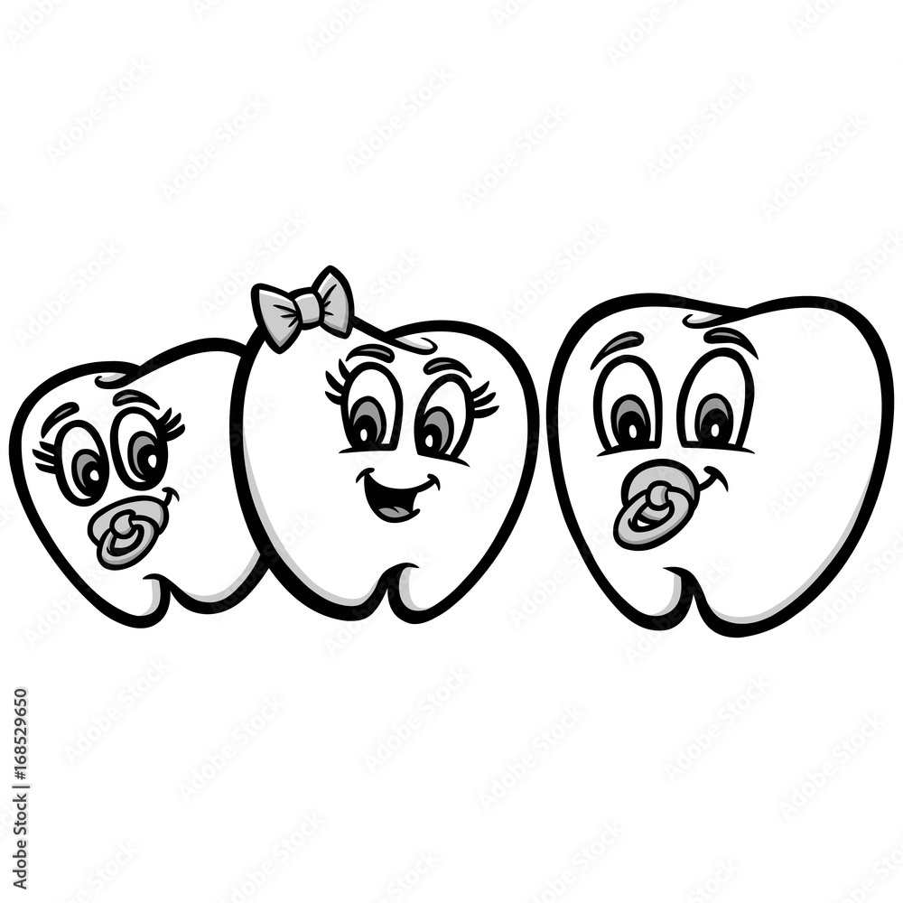 Baby Teeth Illustration Baby Teeth Illustration