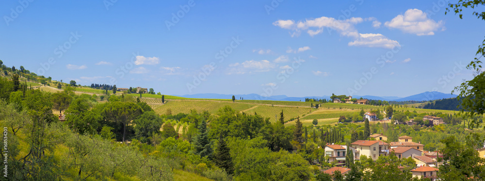 Toskana-Panorama, Greve im Chianti-Gebiet 