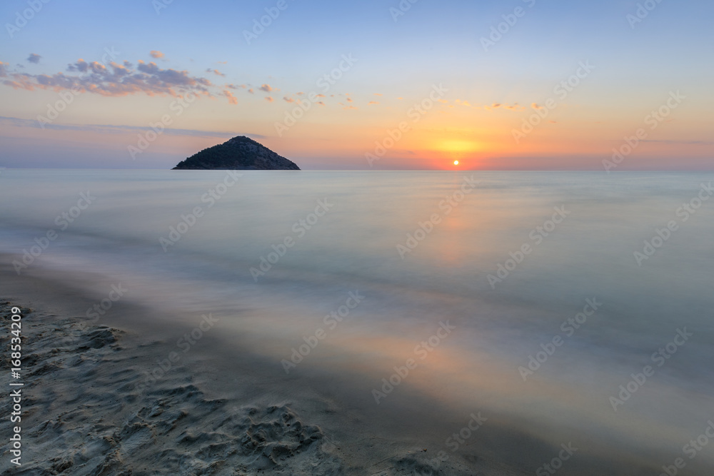 Paradise beach at sunrise. Greece Paradise beach at sunrise. Greece