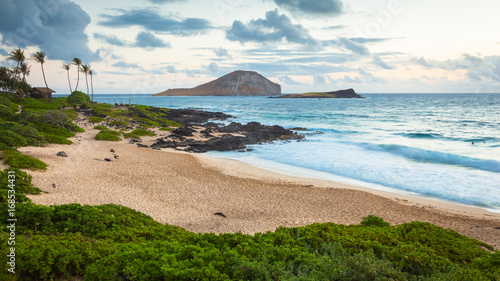 Early morning blue hour seascape of Makapu'u Beach Park in Kailua, Oahu, Hawaii. / Makapuu Beach Seascape, Oahu, Hawaii © Mcdonojj